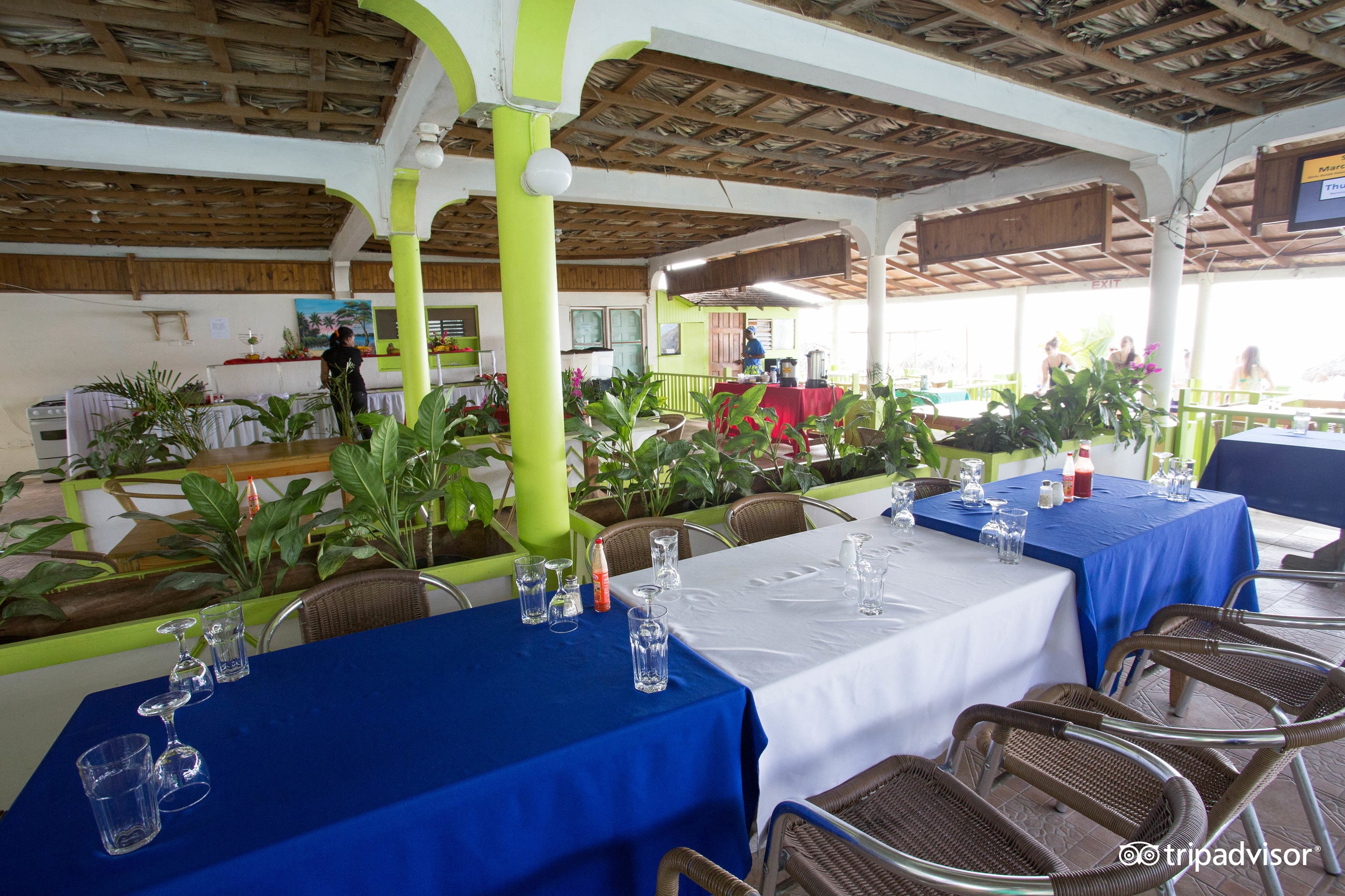 Dining Area and Bar at the Fun Holiday Beach Resort