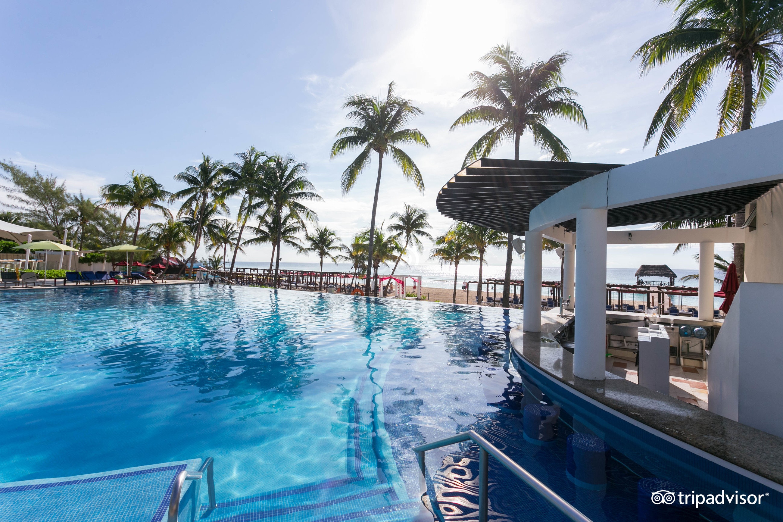 The Main Pool at the The Fives Azul Beach Resort Playa Del Carmen