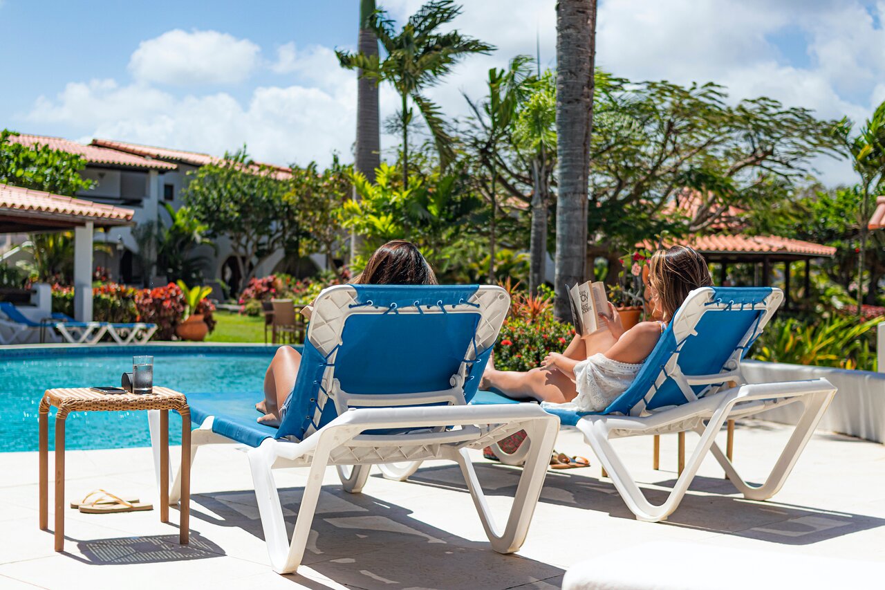 Poolside. 