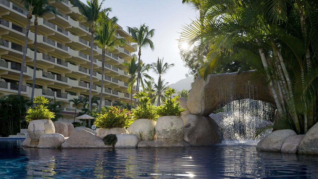 Beautiful grounds and pools.