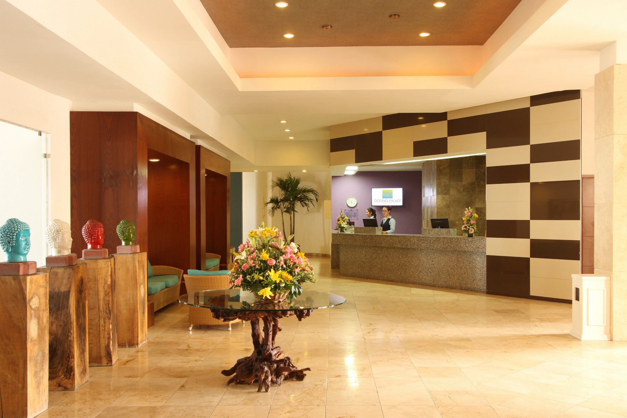Our recently renovated lobby with multilingual staff and on-site concierge