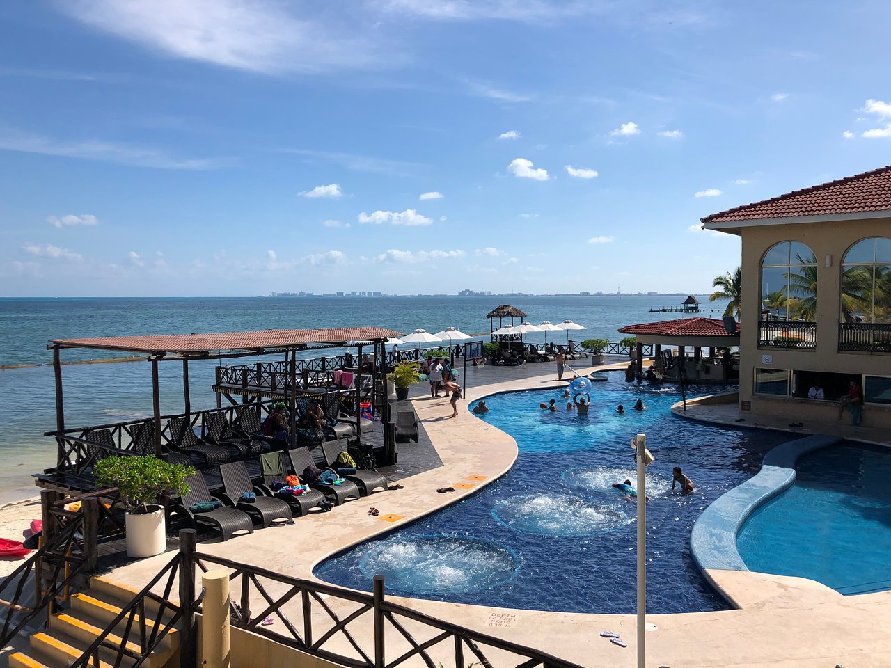 Pool view from our room during the day
