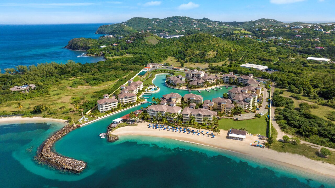 Aerial view of the resort