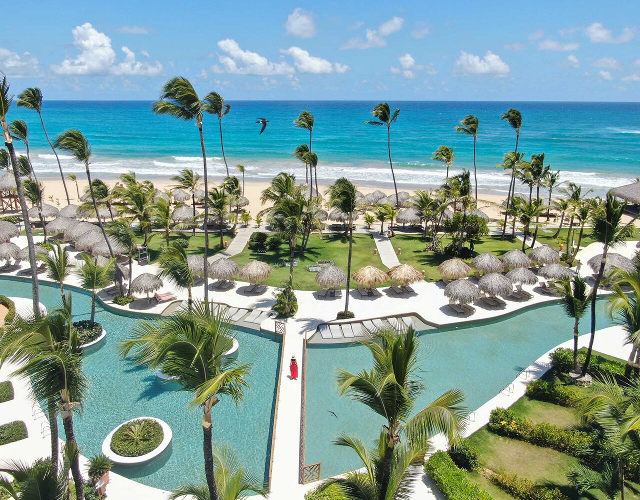 Main pool and beach at Excellence Punta Cana