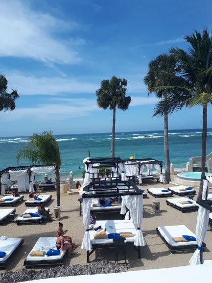 A beach we had use of - kabana beds everywhere!