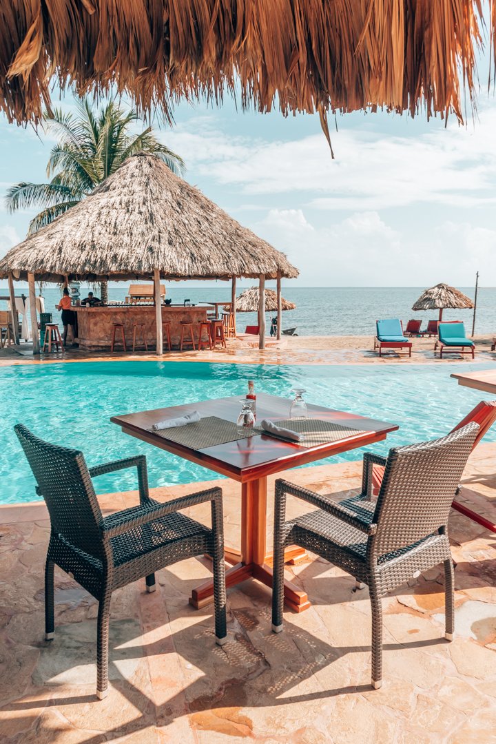 Outdoor dining at Belizean Dreams Resort