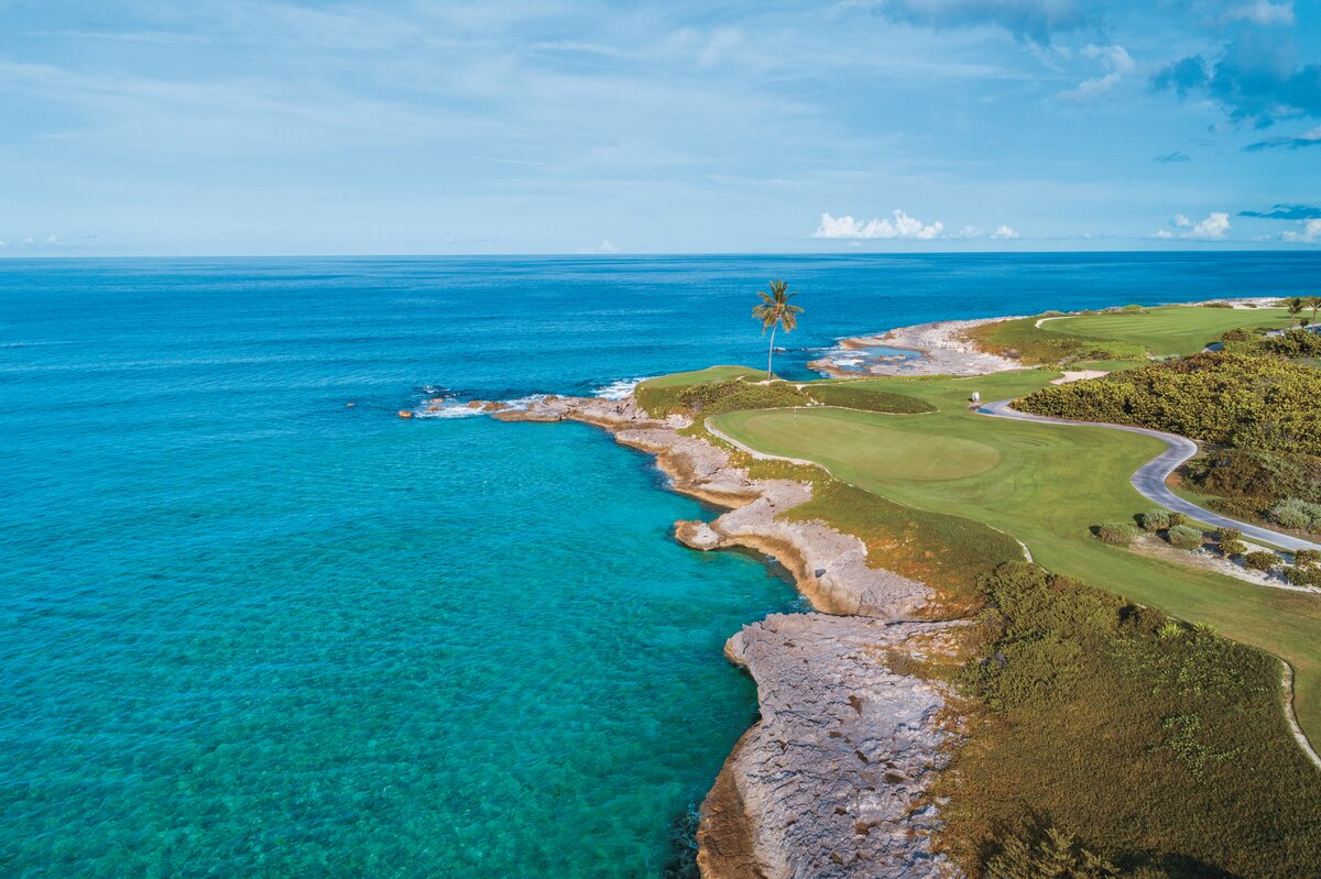 Sandals Emerald Bay Golf Course Aerial